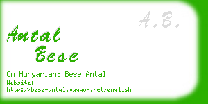 antal bese business card
